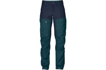 Image of Fjallraven Keb Trousers - Women's-Glacier Green/Dark Navy-Short Inseam-EU 32