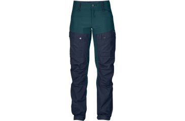 Image of Fjallraven Keb Trousers - Women's-Glacier Green/Dark Navy-Short Inseam-6