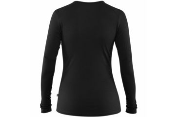 Image of Fjallraven Keb Wool T-Shirt Long Sleeve - Womens, Black, Extra Large, F89753-550-XL