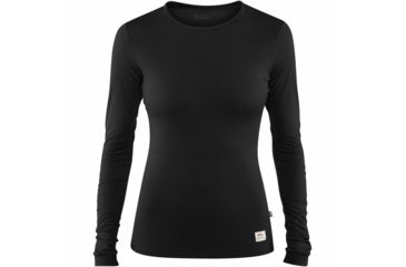 Image of Fjallraven Keb Wool T-Shirt Long Sleeve - Womens, Black, Extra Large, F89753-550-XL