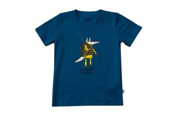 Image of Fjallraven Kids Trekking Fox T-shirt - Men's, Lake Blue, 146 F82426-539-146