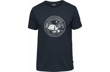 Image of Fjallraven Lagerplats Camp Site T-Shirt Mens, Navy, XS F81950-560-XS