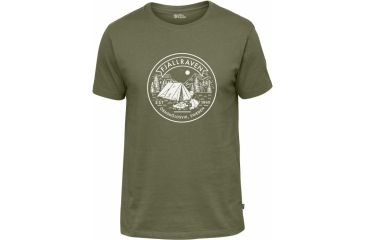 Image of Fjallraven Lagerplats Camp Site T-Shirt Mens, Green, S F81950-620-S
