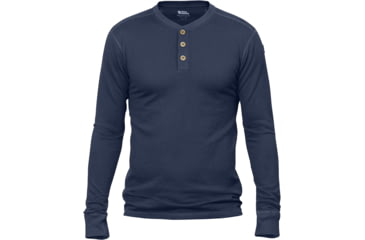 Image of Fjallraven Lappland Merino Henley Long Sleeve - Mens, Small, Storm, F90188-638-S