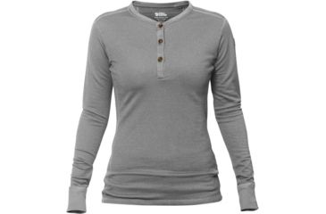 Image of Fjallraven Lappland Merino Henley Long Sleeve -Womens, Grey, Extra Small, F90189-020-XS