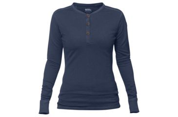 Image of Fjallraven Lappland Merino Henley Long Sleeve -Womens, Storm, Large, F90189-638-L