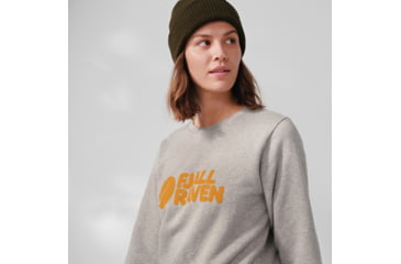 Image of Fjallraven Logo Sweater - Womens, Grey-Melange, Extra Large, F84143-020-999-XL