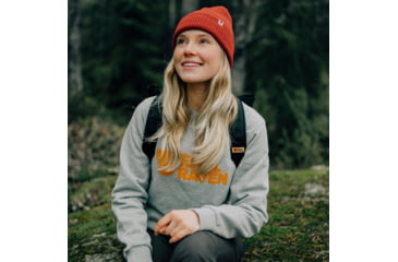 Image of Fjallraven Logo Sweater - Womens, Grey-Melange, Extra Large, F84143-020-999-XL