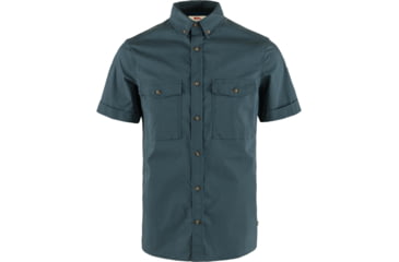 Image of Fjallraven Ovik Air Stretch Short Sleeve Shirt - Men's, Mountain Blue, Extra Large, F12600213-570-XL