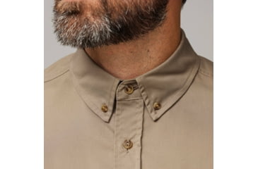 Image of Fjallraven Ovik Air Stretch Short Sleeve Shirt - Mens, Suede Brown, Small, F12600213-244-S