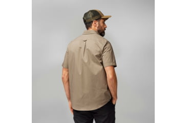 Image of Fjallraven Ovik Air Stretch Short Sleeve Shirt - Mens, Suede Brown, Small, F12600213-244-S