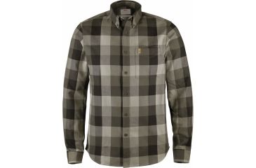 Image of Fjallraven Ovik Big Check Shirt - Men's-Black-X-Large