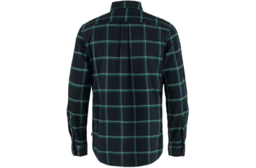 Image of Fjallraven Ovik Comfort Flannel Shirt - Mens, Dark Navy/Arctic Green, Small, F84132-555-667-S