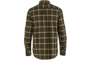 Image of Fjallraven Ovik Comfort Flannel Shirt - Mens, Dark Olive-Sand Stone, Extra Small, F84132-633-195-XS