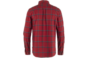 Image of Fjallraven Ovik Comfort Flannel Shirt - Mens, Red Oak/Navy, Large, F84132-345-560-L