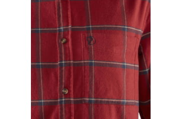 Image of Fjallraven Ovik Comfort Flannel Shirt - Mens, Red Oak/Navy, Large, F84132-345-560-L