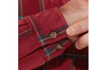 Image of Fjallraven Ovik Comfort Flannel Shirt - Mens, Red Oak/Navy, Large, F84132-345-560-L