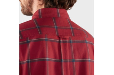 Image of Fjallraven Ovik Comfort Flannel Shirt - Mens, Red Oak/Navy, Large, F84132-345-560-L