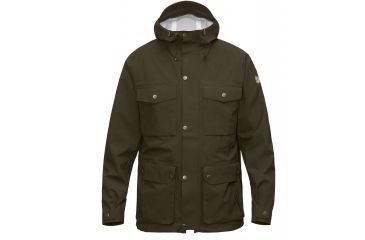 Image of Fjallraven Ovik Eco-Shell Jacket - Men's-Dark Olive-X-Large