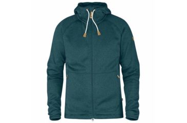 Image of Fjallraven Ovik Fleece Hoodie - Mens, Glacier Green, Small, F82252-646-S