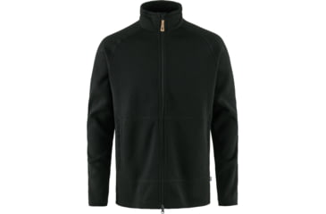 Image of Fjallraven Ovik Fleece Zip Sweater - Mens, Black, Extra Small, F87317-550-XS