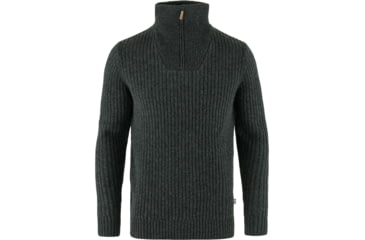 Image of Fjallraven Ovik Half Zip Knit - Mens, Dark Grey, Large, F86672-030-L
