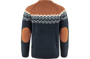 Image of Fjallraven Ovik Knit Sweater - Mens, Dark Navy-Terracotta Brown, Medium, F81829-555-243-M