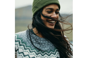 Image of Fjallraven Ovik Knit Sweater - Womens, Chalk White-Flint Grey, Medium, F89941-113-055-M