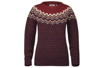 Image of Fjallraven Ovik Knit Sweater - Womens, Dark Garnet, Extra Small, F89941-356-XS