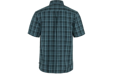 Image of Fjallraven Ovik Lite Short Sleeve Shirt - Mens, Dark Navy/Dawn Blue, Medium, F87038-555-543-M