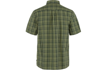 Image of Fjallraven Ovik Lite Short Sleeve Shirt - Mens, Green/Dark Navy, Extra Small, F87038-620-555-XS