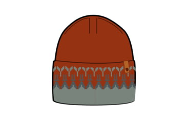 Image of Fjallraven Ovik Path Knit Beanie, Autumn Leaf/Grey, One Size, F87167-215-020-OneSize