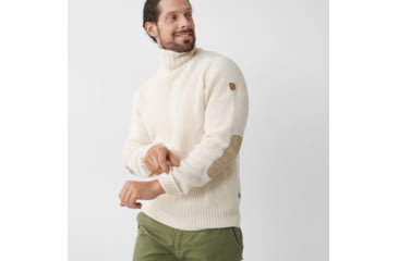 Image of Fjallraven Ovik Roller Neck Sweater - Mens, Chalk White, 2XL, F87072-113-XXL