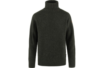 Image of Fjallraven Ovik Roller Neck Sweater - Mens, Dark Olive, Small, F87072-633-S