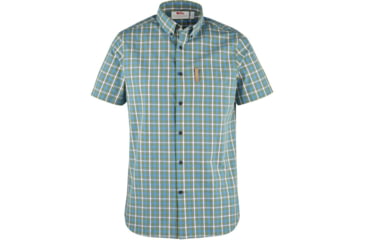 Image of Fjallraven Ovik Short Sleeve Shirt - Mens, Azure Blue, Large, F81923-517-L