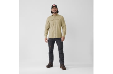 Image of Fjallraven Ovik Travel Long Sleeve Shirt - Mens, Sand Stone, Medium, F87208-195-M