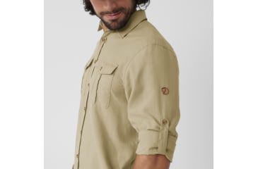 Image of Fjallraven Ovik Travel Long Sleeve Shirt - Mens, Sand Stone, Medium, F87208-195-M