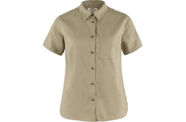 Image of Fjallraven Ovik Travel Short Sleeve Shirt - Womens, Sand Stone, 2XS, F87040-195-XXS