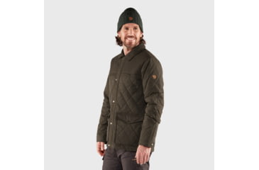 Image of Fjallraven Ovik Wool Padded Jacket - Mens, Dark Olive, Small, F84127-633-S