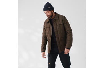Image of Fjallraven Ovik Wool Padded Jacket - Mens, Dark Olive, Small, F84127-633-S