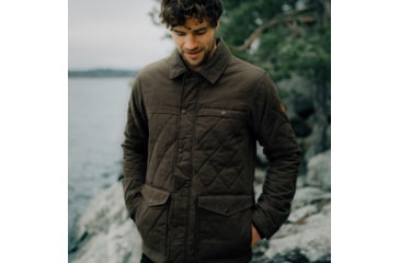 Image of Fjallraven Ovik Wool Padded Jacket - Mens, Dark Olive, Small, F84127-633-S