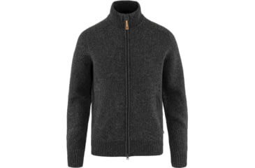 Image of Fjallraven Ovik Zip Cardigan Knit - Mens, Dark Grey, Extra Large, F87071-030-XL