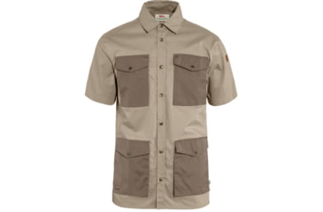 Image of Fjallraven Raven Short Sleeve Shirt - Mens, Fossil/Suede Brown, Medium, F87106-118-244-M