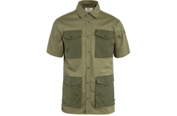 Image of Fjallraven Raven Short Sleeve Shirt - Mens, Green-Laurel Green, Large, F87106-620-625-L