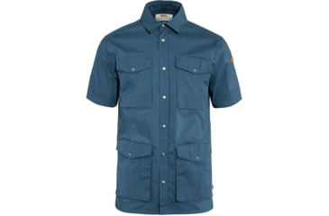Image of Fjallraven Raven Short Sleeve Shirt - Mens, Indigo Blue, Extra Small, F87106-534-XS