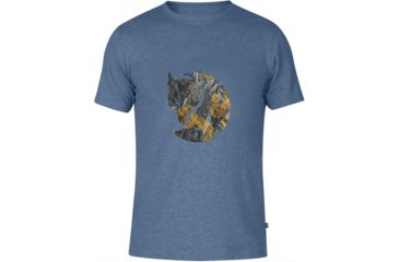 Image of Fjallraven Rock Logo T-Shirt - Men's-Blue Ridge-Large
