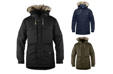 Image of Fjallraven Singi Down Jacket - Mens, Black, Dark Navy, Dark Olive