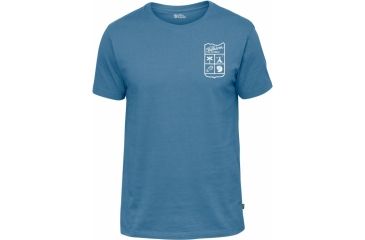 Image of Fjallraven Small Classic Badge T-Shirt Mens, Azure Blue, XS F81953-517-XS