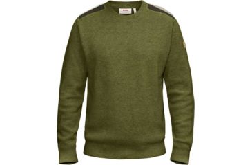 Image of Fjallraven Sormland Crew Sweater - Mens, Dark Olive, Large, F90199-633-L
