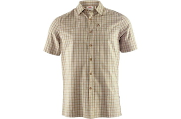 Image of Fjallraven Svante Seersucker Short Sleeve Shirt - Men's, Small, Dark Sand, F81544-227-S